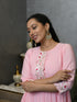 AAHELI BLUSH PINK WHISPERING PETALS MUSLIN DRESS AAHELI BLUSH PINK WHISPERING PETALS MUSLIN DRESS